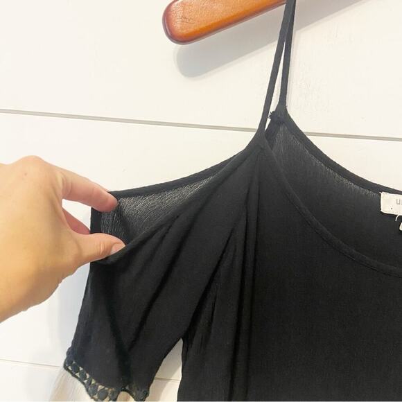 Umgee | Color Block Cold Shoulder Midi Adjustable Strap Dress Size Small - Picture 6 of 8